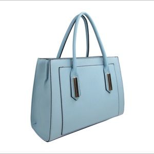 Front Pocket Satchel-Light Blue